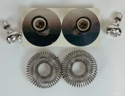 Pamono Wall Spring Lamps by Philippe Rogier for Gallery Oxar, 1970s, Set of 2