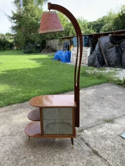 Discount Pamono Walnut Cocktail Cabinet Light from Wilhelm Krechlok KG, 1950s