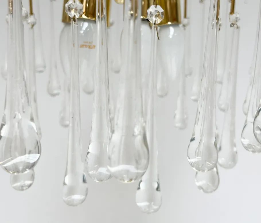 Sale Pamono Waterfall Chandelier in Murano Glass, 1970s