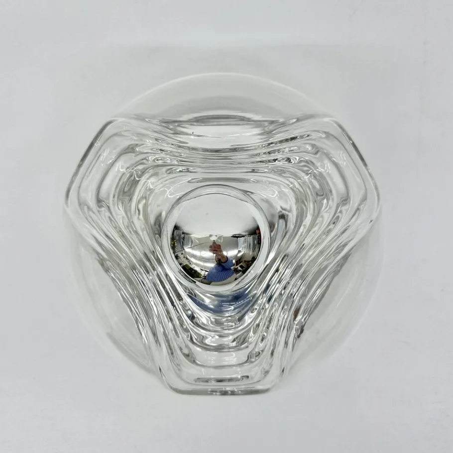 Hot Pamono Wave Glass Wall Lamp from Peill & Putzler, 1970s