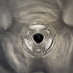 Hot Pamono Wave Glass Wall Lamp from Peill & Putzler, 1970s