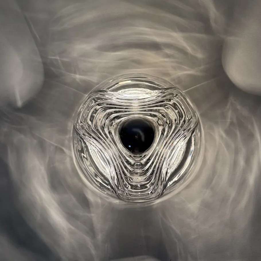 Hot Pamono Wave Glass Wall Lamp from Peill & Putzler, 1970s