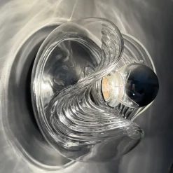 Hot Pamono Wave Glass Wall Lamp from Peill & Putzler, 1970s