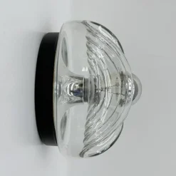 Hot Pamono Wave Glass Wall Lamp from Peill & Putzler, 1970s