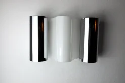 Clearance Pamono Wave Wall Light from Metalarte, Spain, 1970