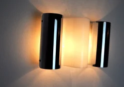 Clearance Pamono Wave Wall Light from Metalarte, Spain, 1970