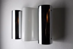 Clearance Pamono Wave Wall Light from Metalarte, Spain, 1970