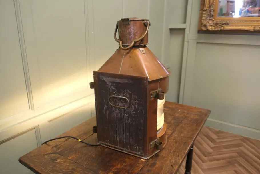 Best Pamono Weathered Ship's Masthead Copper Navigation Light, 1900s