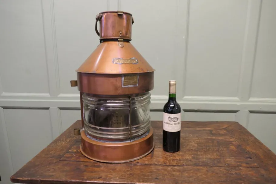 Best Pamono Weathered Ship's Masthead Copper Navigation Light, 1900s