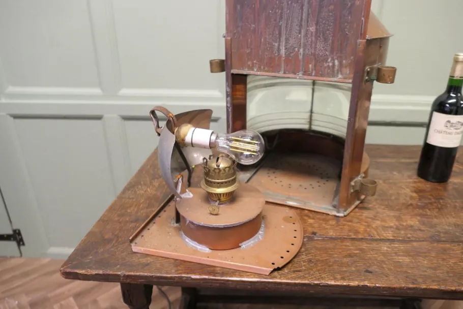 Best Pamono Weathered Ship's Masthead Copper Navigation Light, 1900s