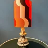 Clearance Pamono West German Fat Lava Space Age Table Lamp in Orange Ceramic
