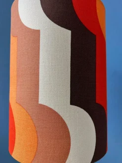 Clearance Pamono West German Fat Lava Space Age Table Lamp in Orange Ceramic