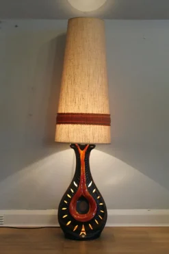 Clearance Pamono West German Floor Lamp attributed to Walter Gerhards, 1970s