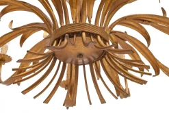 Discount Pamono Wheat Wreath 12-Light Chandelier by Hans Kogl, 1960s