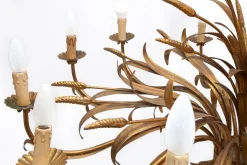 Discount Pamono Wheat Wreath 12-Light Chandelier by Hans Kogl, 1960s