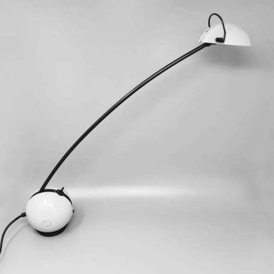 Outlet Pamono White Alina Table Lamp from Valenti Luce, Italy, 1970s