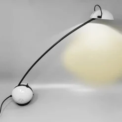 Outlet Pamono White Alina Table Lamp from Valenti Luce, Italy, 1970s