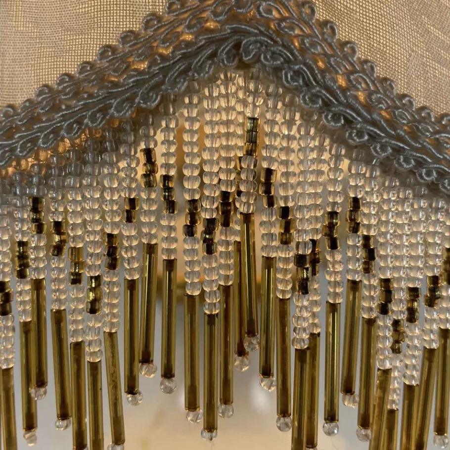 New Pamono White and Gold Porcelain Table Lamp, 1970s