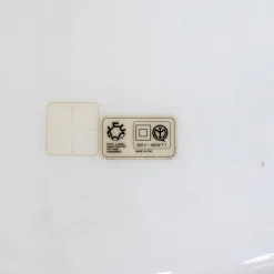 Outlet Pamono White and Red Glass Table Lamp by Leucos, Italy, 1960s