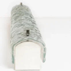 New Pamono White Bubbled Ice Glass Wall Light from Hillebrand, 1960