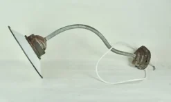 Hot Pamono White Enameled Metal Garden Light, 1940s