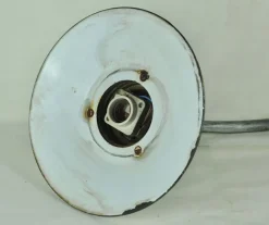 Hot Pamono White Enameled Metal Garden Light, 1940s