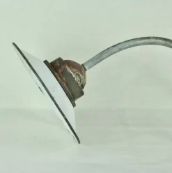 Hot Pamono White Enameled Metal Garden Light, 1940s