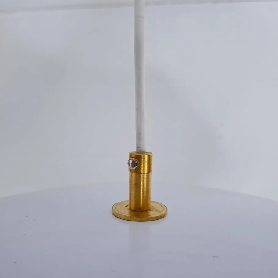 Hot Pamono White Grooved Acrylic Glass Suspension, 1970s