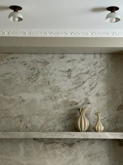 Hot Pamono White Kitchen Spotlights with Brass Fittings, Set of 3