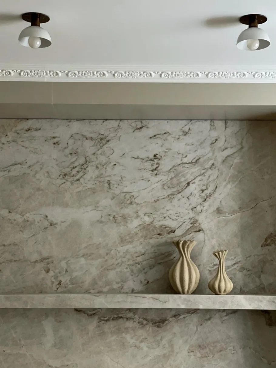 Hot Pamono White Kitchen Spotlights with Brass Fittings, Set of 3