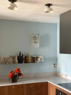 Hot Pamono White Kitchen Spotlights with Brass Fittings, Set of 3