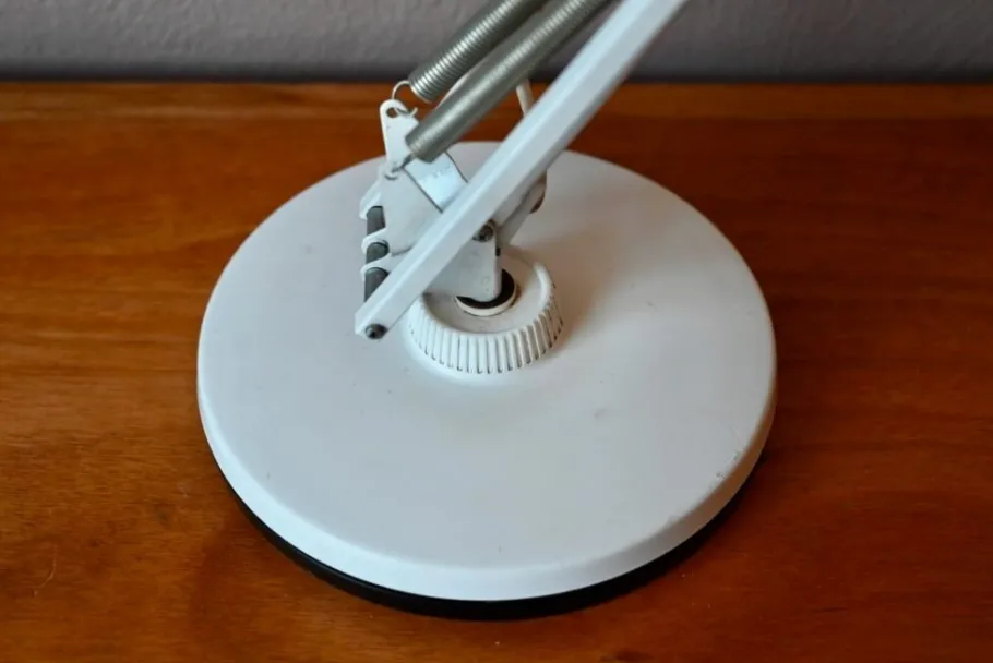 New Pamono White Metal Architects Articulated Desk Lamp by Ledu