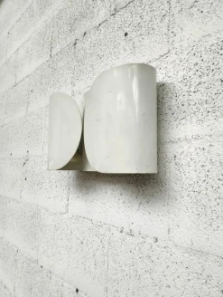 Pamono White Metal Foglio Wall Lamp attributed to Afra and Tobia Scarpa for Flos, 1970s