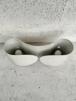 Pamono White Metal Foglio Wall Lamp attributed to Afra and Tobia Scarpa for Flos, 1970s