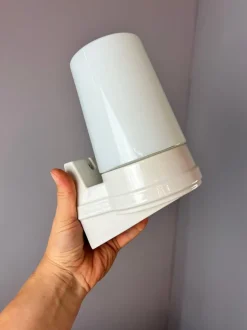 Pamono White Model 6070 Wall Lamps by Sigvard Bernadotte for IFÖ, Set of 2