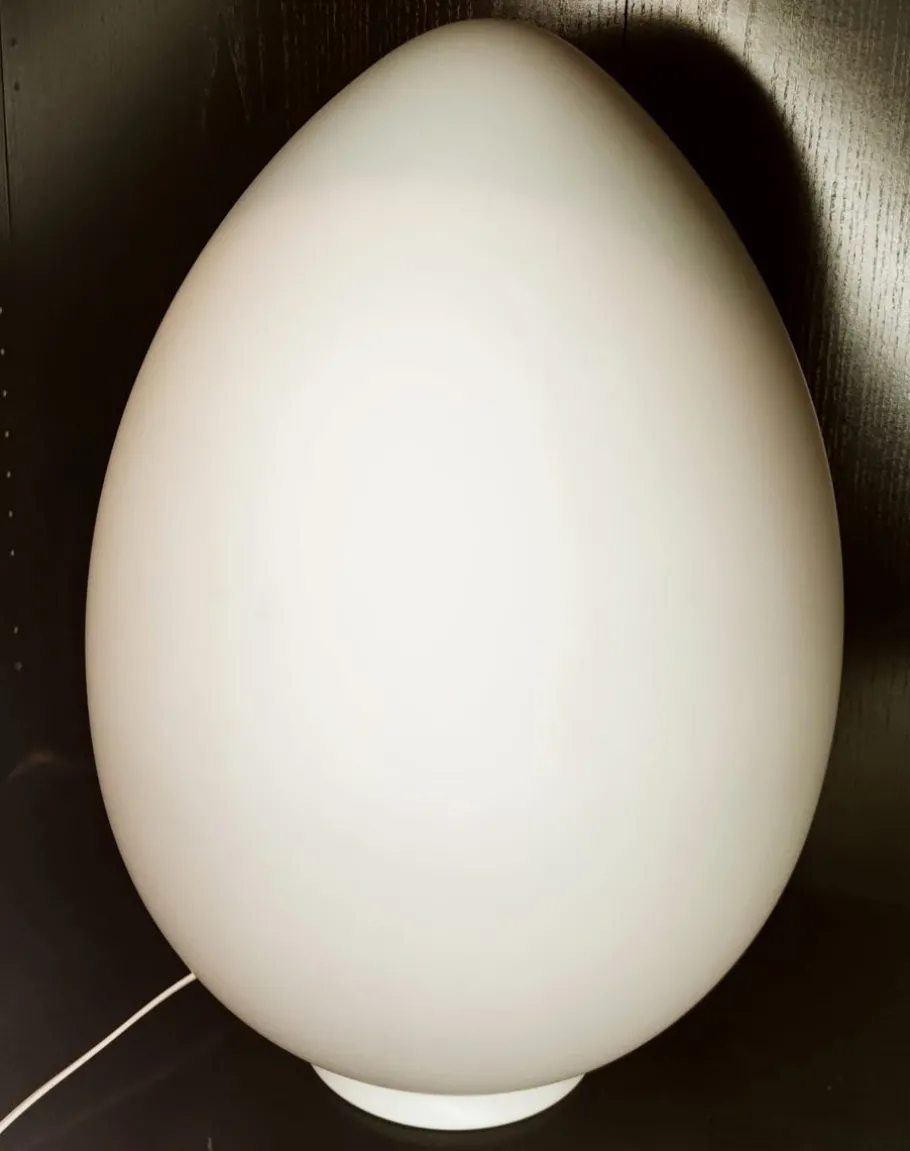 Best Pamono White Murano Egg Table Lamp