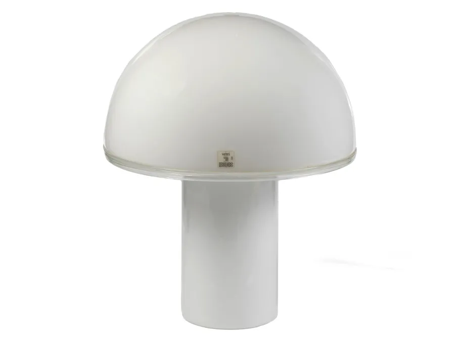 New Pamono White Murano Glass Table Lamp from Vetri Murano, Italy