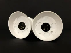 Clearance Pamono White Oblique Wall Lights from Arno, 1960s, Set of 2