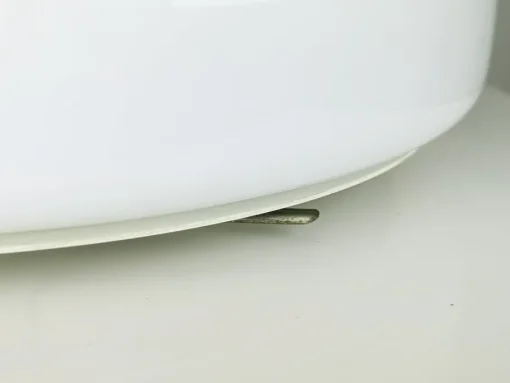 Sale Pamono White Opaline Glass and Metal Velella Ceiling Lamp by Achille Castiglioni for Flos, 1960s