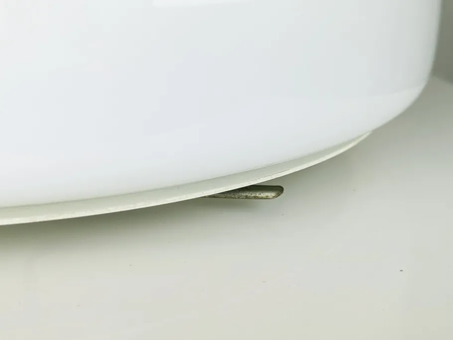 Sale Pamono White Opaline Glass and Metal Velella Ceiling Lamp by Achille Castiglioni for Flos, 1960s