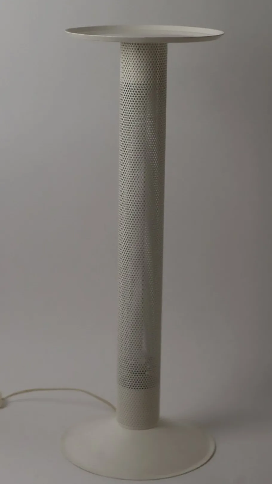 Discount Pamono White Perforated Metal Floor Lamp from Ikea, 1980s