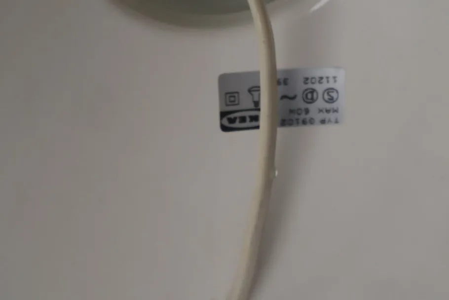 Discount Pamono White Perforated Metal Floor Lamp from Ikea, 1980s