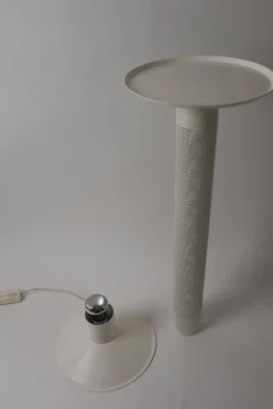 Discount Pamono White Perforated Metal Floor Lamp from Ikea, 1980s