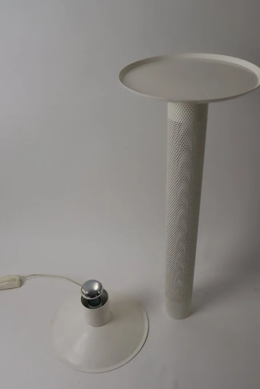 Discount Pamono White Perforated Metal Floor Lamp from Ikea, 1980s