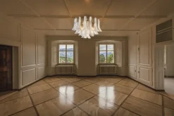 Discount Pamono White Petals Murano Glass Chandeliers, Set of 2