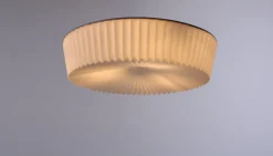 Clearance Pamono White Plastic Plisse Ceiling Lamp from Erco, 1960s