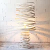 Pamono White Spiral Table Lamp