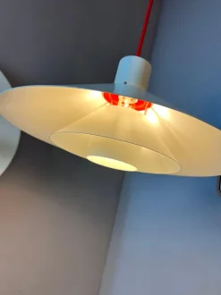 New Pamono White Trapez Slatted Lamp from Nordisk Solar