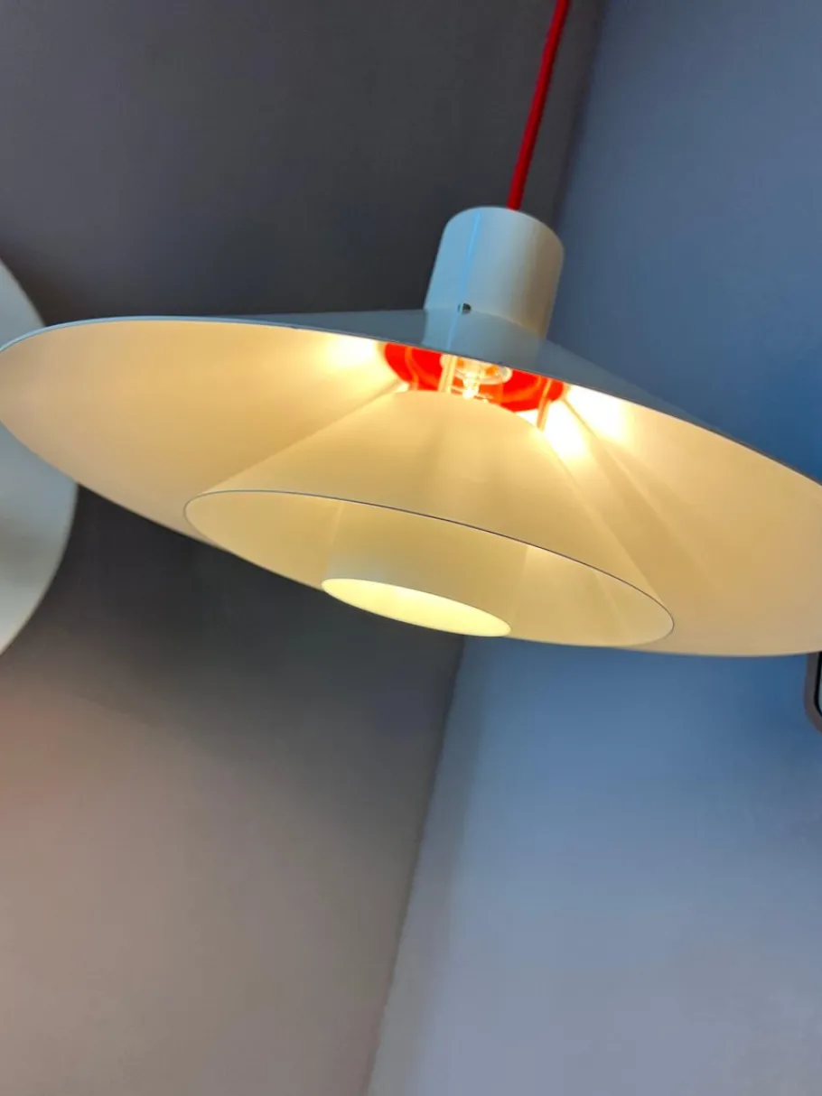 New Pamono White Trapez Slatted Lamp from Nordisk Solar