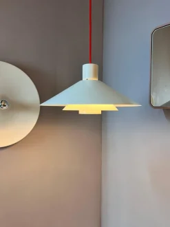 New Pamono White Trapez Slatted Lamp from Nordisk Solar